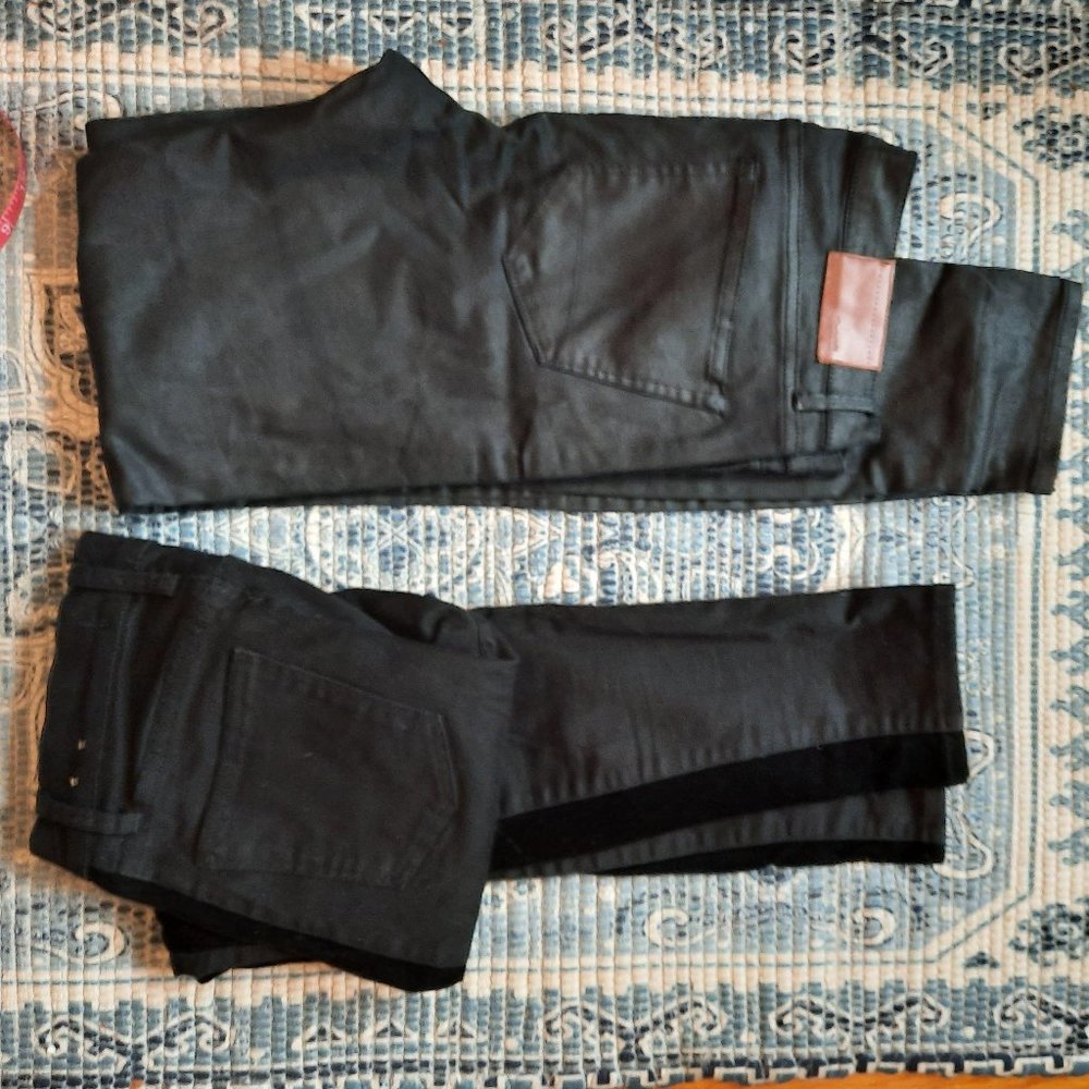 Lot 2 pair Madewell black high-rise jeans, size 27.